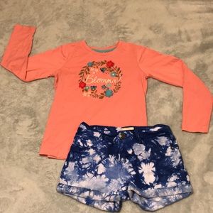 Ginni Binni tie-dye shorts & Hannah Anderson shirt